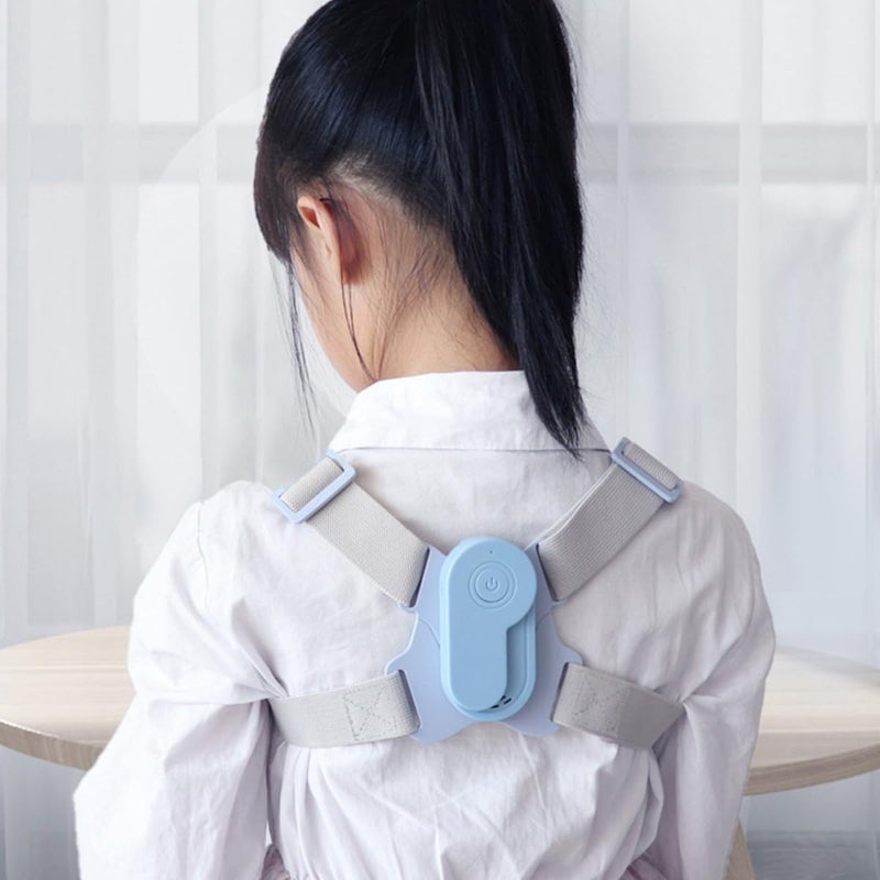 Blue Posture Corrector Back Brace Shoulder Support Belt For Humpback Reduction Spinal Alignment - Image 3